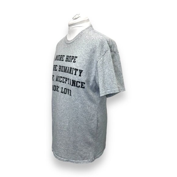 Inspirational Gray T-Shirt With More Hope Humanity Acceptance Love Message - Siz - Picture 3 of 7